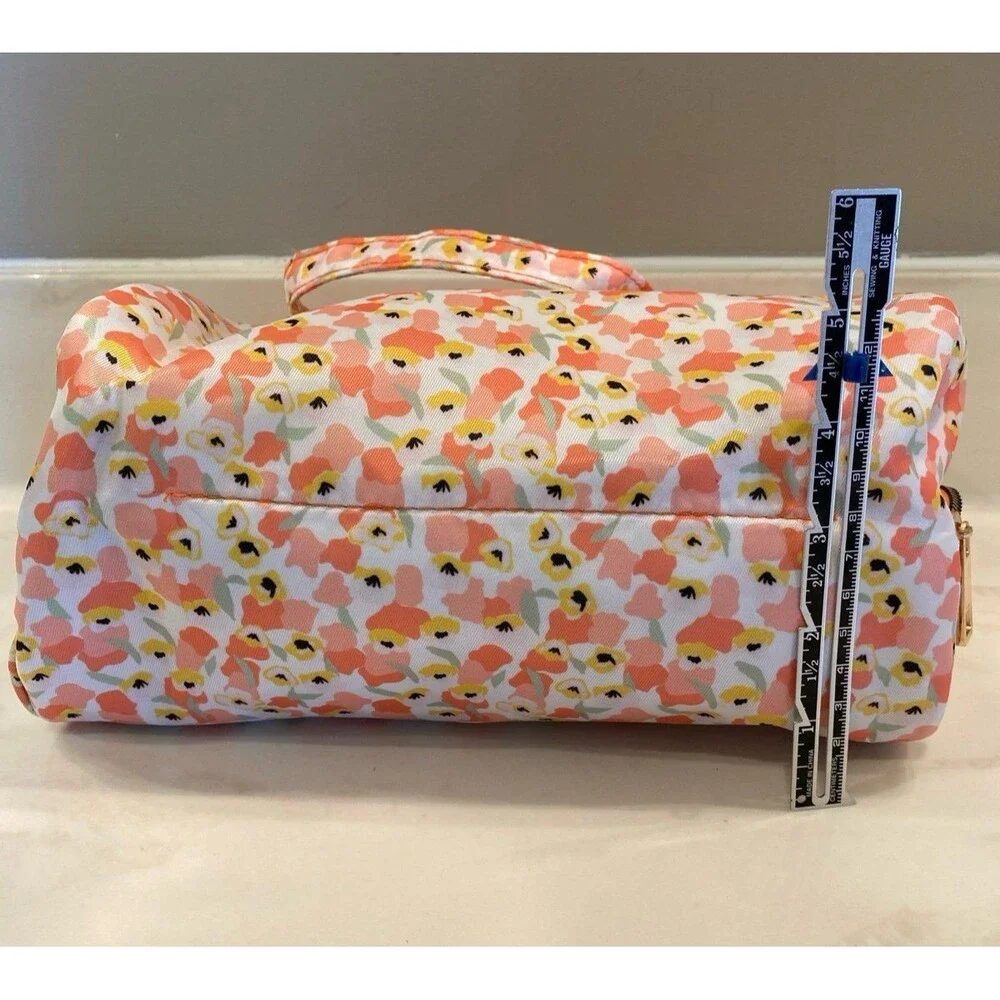 Floral Makeup & Accessory Travel Bag Large Open See Through Compartments ?‎ New